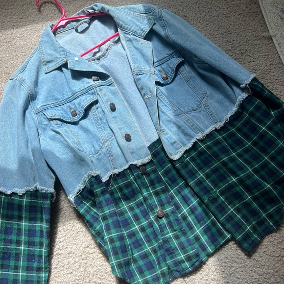 Princess Polly Denium/flannel jacket - Picture 2 of 3